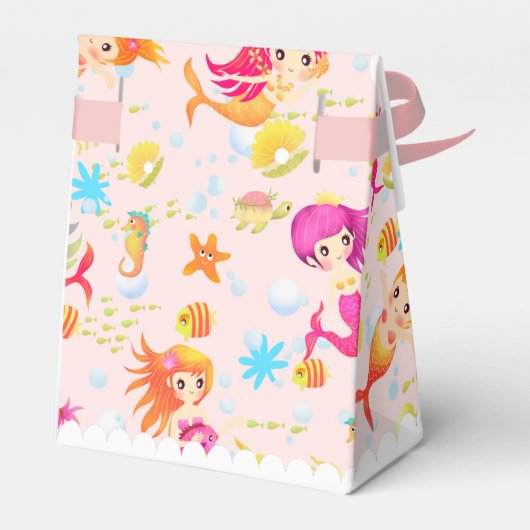 Zeemeerminnen Peach Pink Bedankdoosjes (Achterkant)