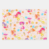 Zeemeerminnen Peach Pink Inpakpapier Vel (Voorkant 2)