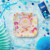 Zeemeerminnen Peach Pink Papieren Bordje (Feest)