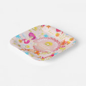 Zeemeerminnen Peach Pink Papieren Bordje (Gebogen)