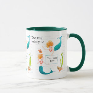 Zeemeerminnen Ringer Mok te personaliseren