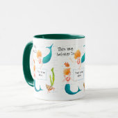 Zeemeerminnen Ringer Mok te personaliseren (Voorkant links)