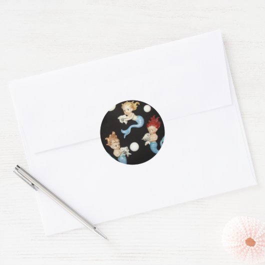  zeemeerminnen ronde sticker (Envelop)