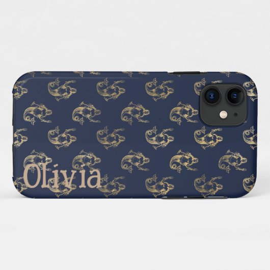  Zeemeerminnen Telefoon Case met Jouw naam (Achterkant (horizontaal))