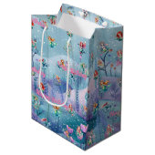 Zeemeerminnen Theme Gift Bag voor Kids Verjaardags Medium Cadeauzakje (Voorkant Gekanteld)