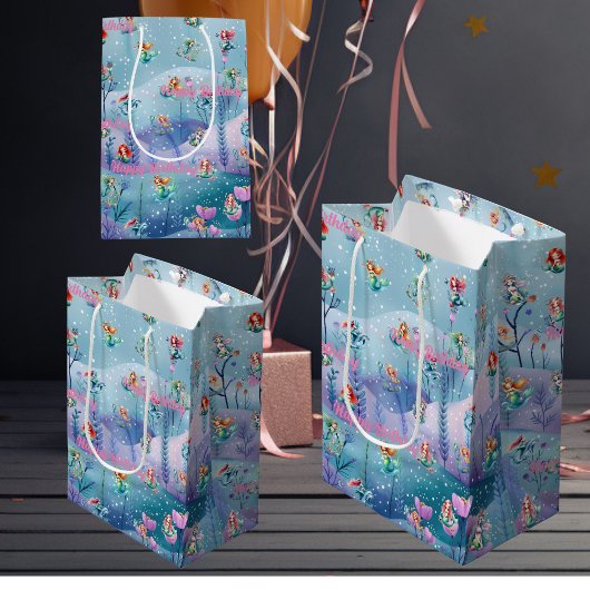 Zeemeerminnen Theme Gift Bag voor Kids Verjaardags Medium Cadeauzakje