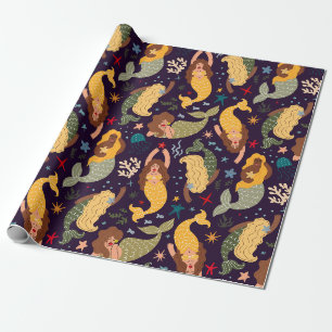 Zeemeerminnen, vis en koraal Fantasy Fairy Tale Cadeaupapier