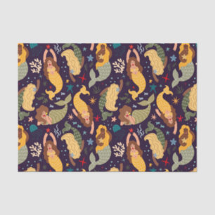 Zeemeerminnen, vis en koraal Fantasy Fairy Tale Tissuepapier