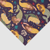 Zeemeerminnen, vis en koraal Fantasy Fairy Tale Tissuepapier (Detail)