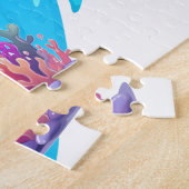 Zeemeerminnen, Vissen spatten in het water geperso Legpuzzel (Zijkant)