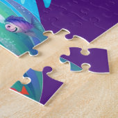 Zeemeerminnen, Vissen spatten in het water geperso Legpuzzel (Zijkant)