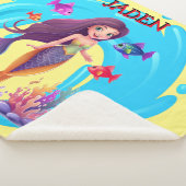 Zeemeerminnen, Vissen spatten in het water geperso Sherpa Deken (3/4)