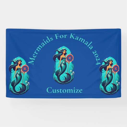 Zeemeerminnen voor Kamala Thunder_Cove Spandoek (Horizontaal)