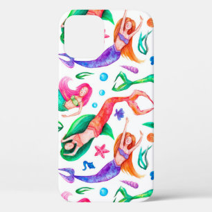 Zeemeerminnen Waterverf: Naadloos Oceanisch Patroo Case-Mate iPhone Case