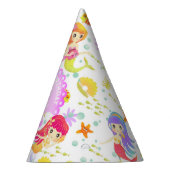 Zeemeerminnen Wit Feesthoedjes (Rechts)