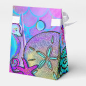 Zeemeerminnen & Zeeschelpen Roze Sparkly Party Bedankdoosjes (Achterkant)