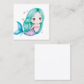 Zeemeerminnen zijn legendarische zeeen schepsels d vierkante visitekaartje (Voorkant / Achterkant)