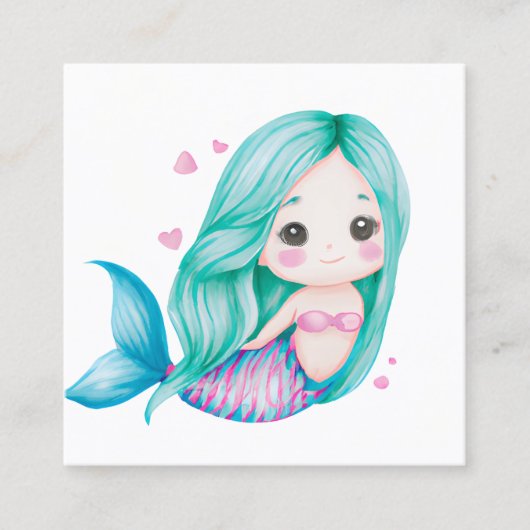 Zeemeerminnen zijn legendarische zeeen schepsels d vierkante visitekaartje (Voorkant)