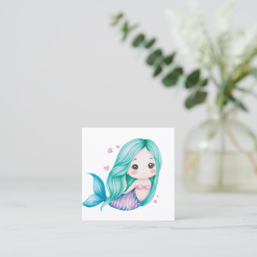 Zeemeerminnen zijn legendarische zeeen schepsels d vierkante visitekaartje (Staand voorkant)