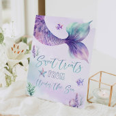 Zeemeerminnen Zoete lekkernijen uit Onder het zee Reclamebord Met Voetstuk