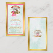 Zeemeerminnenboekenaanvraag Shell Afro-Amerikaans Informatiekaartje (Voorkant / Achterkant)