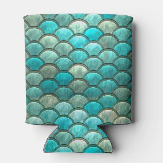 Zeemeerminnend groen visschubben blikjeskoeler (Achterkant)