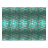 Zeemeerminnend groen visschubben tafelkleed (Voorkant (Horizontaal))