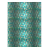 Zeemeerminnend groen visschubben tafelkleed (Voorkant)