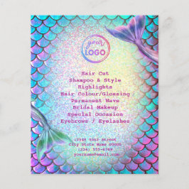 zeemeerminnend thema schoonheidssalon flyer