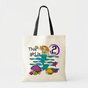 Zeemeerminnende 2e verjaardag overhemden en gesche tote bag