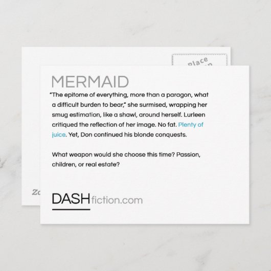 Zeemeerminnende Briefkaarten (Voorkant / Achterkant)