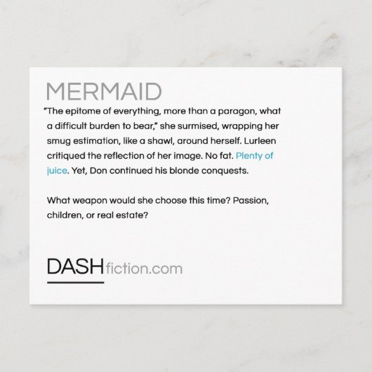 Zeemeerminnende Briefkaarten (Voorkant)