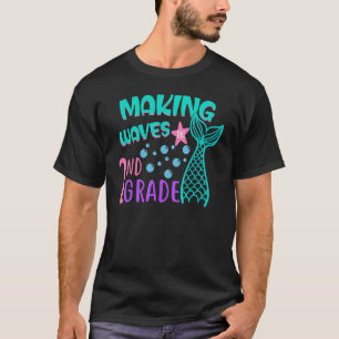 Zeemeerminnende golven in 2e klas meisjes klagen K T-shirt