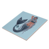 Zeemeerminnende ijszee-kunst van Renee Lavoie Tegeltje (Zijkant)