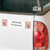 Zeemeerminnende kerstbumper bumpersticker (Op Truck)