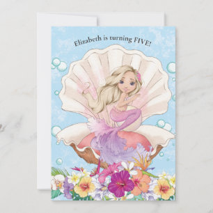 Zeemeerminnende meisjes in het kader van de uitnod kaart