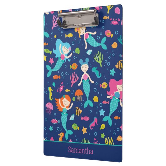 Zeemeerminnende meisjes onder het Zee gepersonalis Klembord (Links)