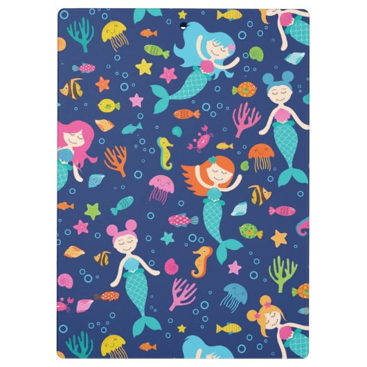 Zeemeerminnende meisjes onder het Zee gepersonalis Klembord (Achterkant)