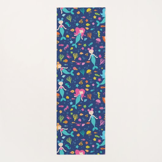 Zeemeerminnende meisjes onder het Zee gepersonalis Yogamat (Achterkant)