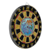 Zeemeerminnende oceaan onderwater dolfijn kunstwer dartbord (Voorkant Links)