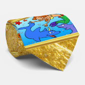 Zeemeerminnende oceaan onderwater dolfijn kunstwer stropdas (Opgerold)