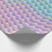 Zeemeerminnende schaal Glitter Regenboog onder het Cadeaupapier (Hoek)