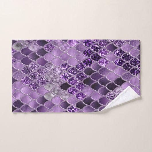 Zeemeerminnende schaaltjes glam #7 (Faux Glitter)  Bad Handdoek (Handdoek)