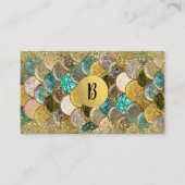 Zeemeerminnende schaaltjes Multi-Color Glitter Gla Visitekaartje (Voorkant)