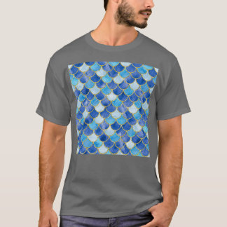 Zeemeerminnende schachten Neck Gator Blue Mermaid  T-shirt