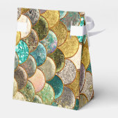 Zeemeerminnende schalen Glitter Glam-partij met me Bedankdoosjes (Achterkant)