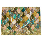 Zeemeerminnende schalen Glitter Glam-partij met me Groot Cadeauzakje (Voorkant)