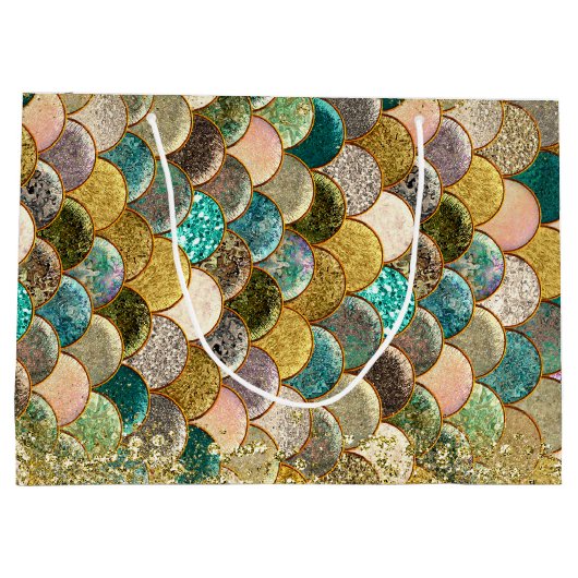 Zeemeerminnende schalen Glitter Glam-partij met me Groot Cadeauzakje (Achterkant)