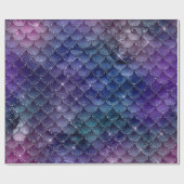Zeemeerminnende schalen Glitter Violet Blauwgroen  Cadeaupapier (Vlak)