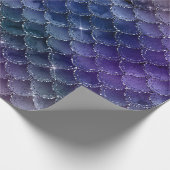 Zeemeerminnende schalen Glitter Violet Blauwgroen  Cadeaupapier (Hoek)
